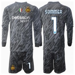 Inter Milan Yann Sommer #1 Keeper Derde tenue Kids 2024-25 Lange Mouw (+ Korte broeken)